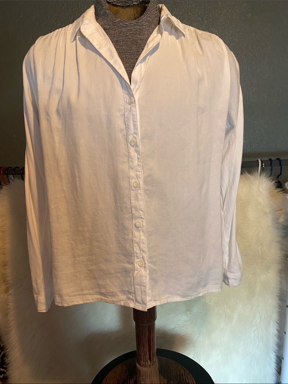 Women's White Button-Down Blouse - Elegant Everyday Top